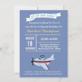 Vliegtuig Pilot Birthday Party Invitation for Kids Kaart (Voorkant)