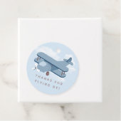 Vliegtuig Pilot Boy's Birthday Bedankjes Labels (In situ)