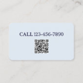 Vliegtuig Pilot Custom QR Visitekaartje (Achterkant)