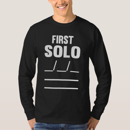 Vliegtuig Pilot Flight School Afstuderen Eerste So T-shirt (Voorkant)