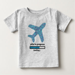 Vliegtuig "Pilot in progress" Baby T-Shirt