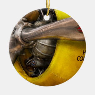 Vliegtuig - Pilot - Prop - Twin Wasp Keramisch Ornament