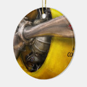 Vliegtuig - Pilot - Prop - Twin Wasp Keramisch Ornament (Links)