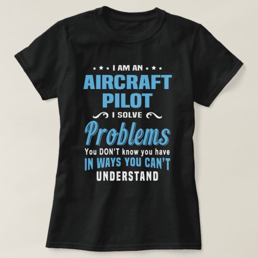 Vliegtuig Pilot T-shirt (Design voorkant)