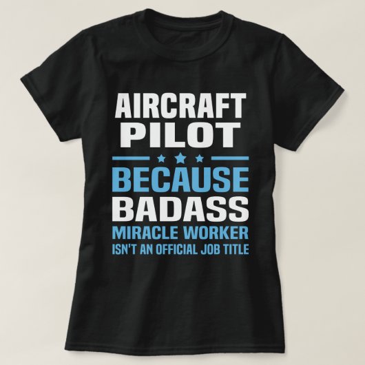 Vliegtuig Pilot T-shirt (Design voorkant)