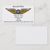 Vliegtuig Pilot Visitekaartje (Voorkant / Achterkant)