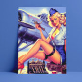 vliegtuig Pin-up Briefkaart