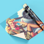  vliegtuig Pin-Up Cadeaupapier