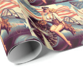  vliegtuig Pin-up Cadeaupapier (Rol Hoek)