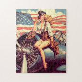 vliegtuig Pin-up Legpuzzel (Verticaal)