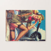 vliegtuig Pin-Up Legpuzzel (Horizontaal)