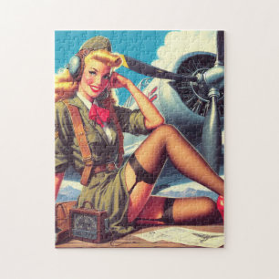  vliegtuig Pin-Up Legpuzzel
