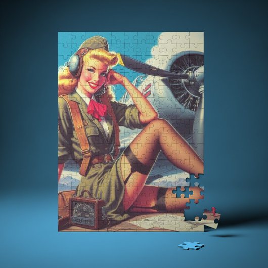 vliegtuig Pin-Up Legpuzzel