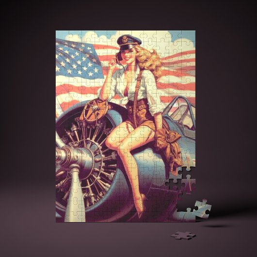vliegtuig Pin-up Legpuzzel