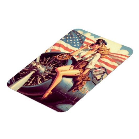 vliegtuig Pin-up Magneet (Linkerzijde)