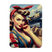Vliegtuig Pin Up Magneet (Verticaal)