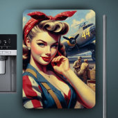  Vliegtuig Pin Up Magneet