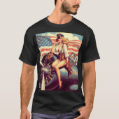  vliegtuig Pin-up T-shirt (Voorkant)