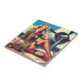 vliegtuig Pin-Up Tegeltje (Zijkant)