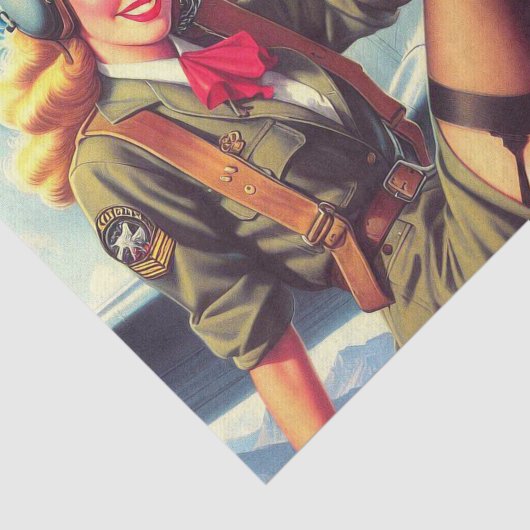  vliegtuig Pin-Up Tissuepapier (Detail)