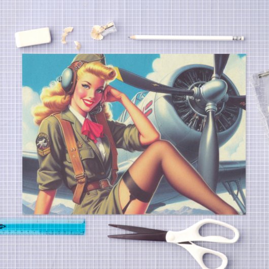  vliegtuig Pin-Up Tissuepapier (Craft)