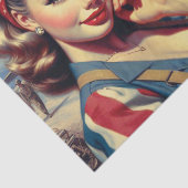 Vliegtuig Pin Up Tissuepapier (Detail)