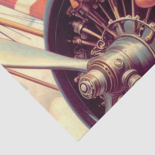  vliegtuig Pin-up Tissuepapier (Detail)