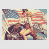  vliegtuig Pin-up Tissuepapier (Voorkant)