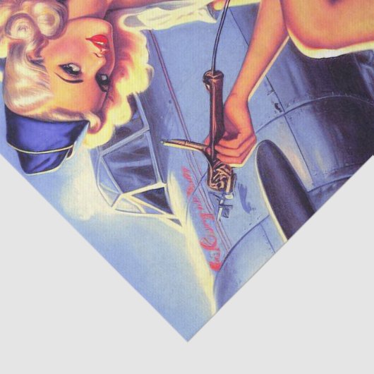 vliegtuig Pin-up Tissuepapier (Detail)