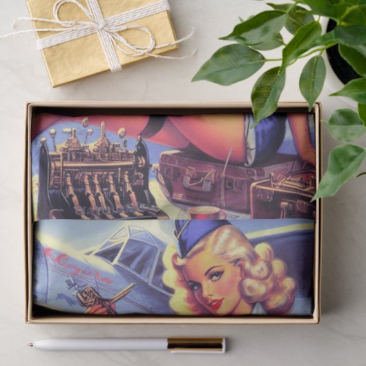vliegtuig Pin-up Tissuepapier (Geschenk)