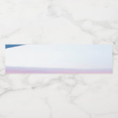 Vliegtuig Pink Pastel Sky Waterfles Etiket (Enkel label)