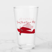 vliegtuig Pint Glass Beer Soda Tumbler (Voorkant)