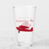  vliegtuig Pint Glass Beer Soda Tumbler (Achterkant)
