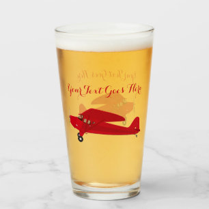 vliegtuig Pint Glass Beer Soda Tumbler
