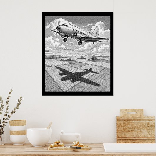 vliegtuig poster (Keuken)