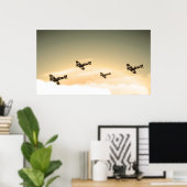  Vliegtuig Poster (Thuiskantoor)