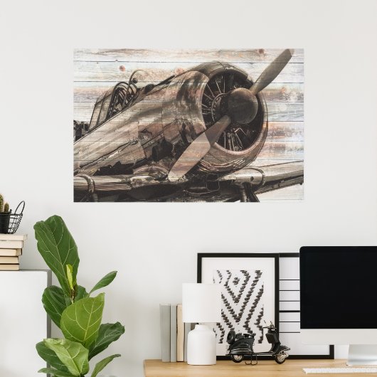 vliegtuig poster (Thuiskantoor)