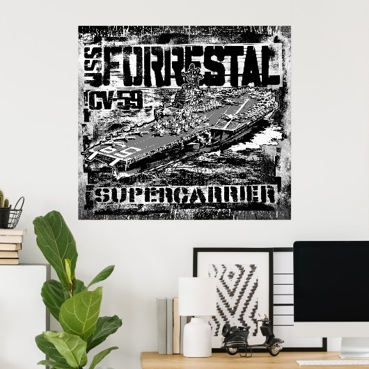Vliegtuig Poster Forrestal Poster (Thuiskantoor)