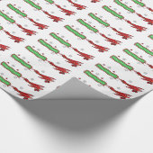 vliegtuig Prettige feestdagen Kerstmis Cadeaupapier (Hoek)