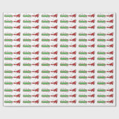 vliegtuig Prettige feestdagen Kerstmis Cadeaupapier (Vlak)