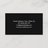 Vliegtuig Productie en Ontwerp Solid Black Visitekaartje (Achterkant)