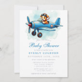 Vliegtuig Puppy Pilot Boy Baby shower Kaart (Voorkant)