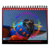 Vliegtuig radiale motor minikaart kalender (Hoes)