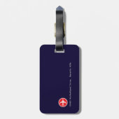 Vliegtuig Red Blue Travel Jet Bagagelabel (Achterkant verticaal)