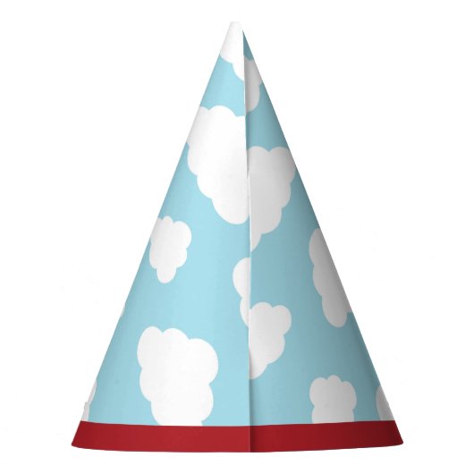  Vliegtuig (Red Plane) Kinderen Verjaardag Feesthoedjes (Achterkant)