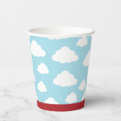  Vliegtuig (Red Plane) Verjaardag Papieren Bekers (Achterkant)