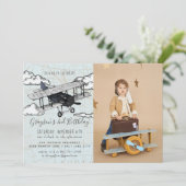  vliegtuig | Reis Birthday Kaart (Staand voorkant)