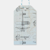 vliegtuig | Reis verjaardagsfeestje Favor Tag Cadeaulabel (Achterkant)