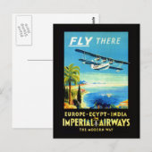  vliegtuig - Reisgeschenken en grinetten Briefkaart (Voorkant / Achterkant)