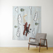  vliegtuig | Reisthema Achtergrond Wandkleed (In situ)